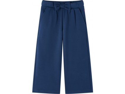 Dětské kalhoty s širokými nohavicemi námořnicky modré 128 [14830]