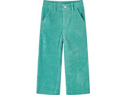 Dětské manšestrové kalhoty mátově zelené 116 [14366]