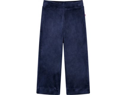 Dětské kalhoty samet tmavě modré 116 [14401]