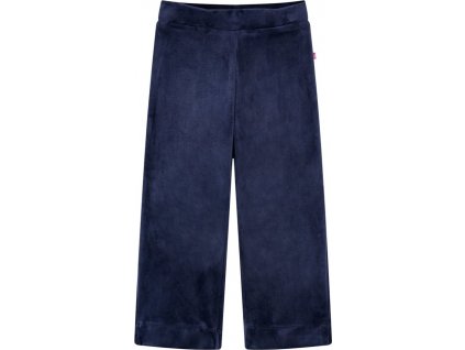 Dětské kalhoty samet tmavě modré 128 [14402]