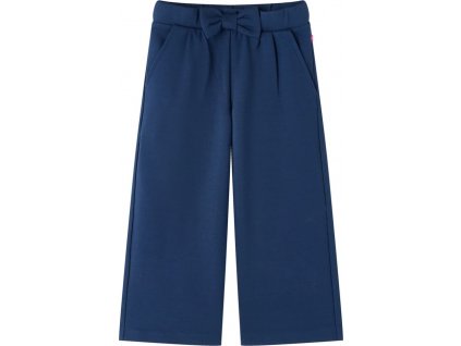 Dětské kalhoty s širokými nohavicemi námořnicky modré 140 [14831]