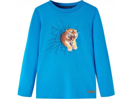 Dětské tričko s dlouhým rukávem kobaltově modré 92 [13304]