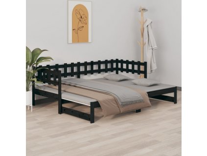 Výsuvná postel 2x (90 x 200) cm masivní borovice [820773]