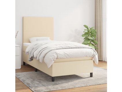 Box spring postel s matrací 90x190 cm textil [3141582]