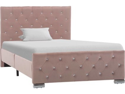 Rám postele samet 100 x 200 cm [286824] (Barva Růžová)