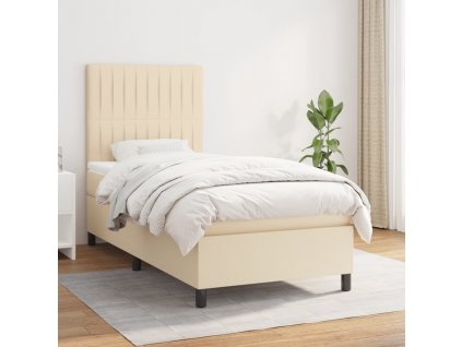 Box spring postel s matrací 90x190 cm textil [3141902]