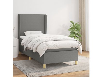 Box spring postel s matrací 90x190 cm textil [3128326]