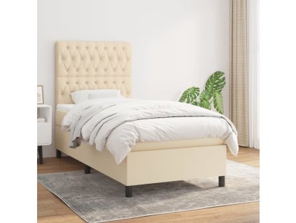 Box spring postel s matrací 90x190 cm textil [3141982]