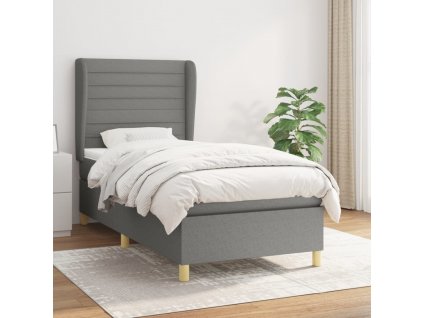 Box spring postel s matrací 90x190 cm textil [3128566]