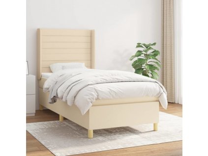 Box spring postel s matrací 90x200 cm textil [3132046]