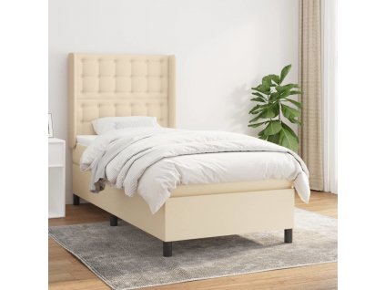Box spring postel s matrací 100 x 200 cm textil [3131734]