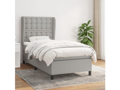 Box spring postel s matrací 90x200 cm textil [3128253]