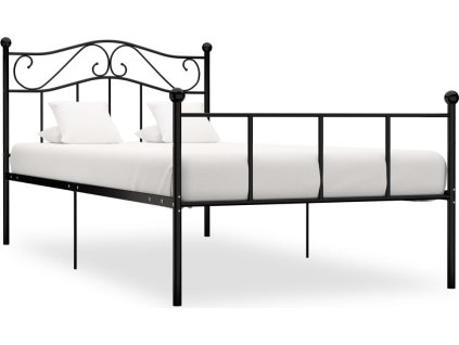 Rám postele kov 100 x 200 cm [284524] (Barva Černá)