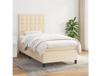 Box spring postel s matrací 100 x 200 cm textil [3142078]