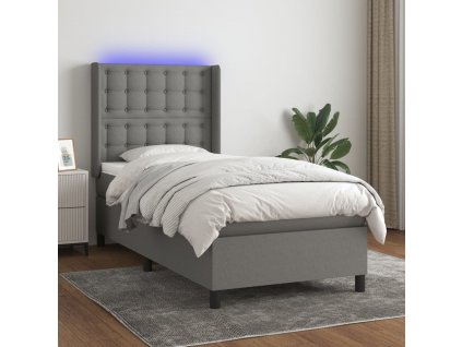 Box spring postel s matrací a LED 80 x 200 cm textil [3138590]