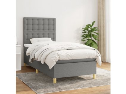 Box spring postel s matrací 90x190 cm textil [3142618]