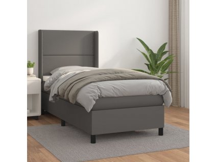 Box spring postel s matrací 90x190 cm umělá kůže [3132415]