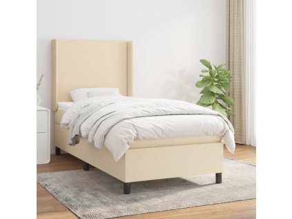 Box spring postel s matrací 90x190 cm textil [3131238]