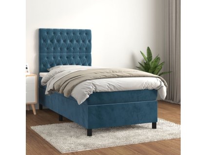 Box spring postel s matrací 90x200 cm samet [3143185]