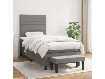 Box spring postel s matrací 80x200 cm textil [3136630]