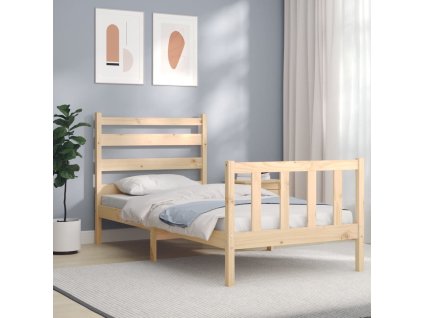 Rám postele s čelem 90 x 200 cm masivní dřevo [3192021]
