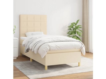 Box spring postel s matrací 90x190 cm textil [3142302]