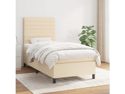 Box spring postel s matrací 90x190 cm textil [3141822]
