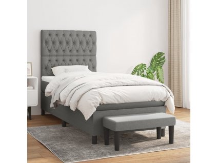 Box spring postel s matrací 90x200 cm textil [3136810]
