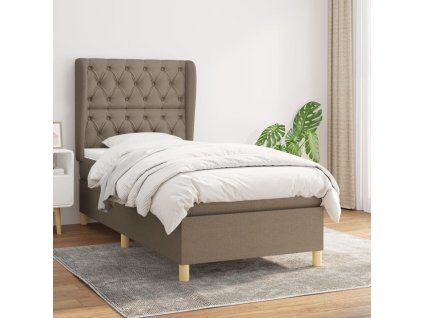Box spring postel s matrací 80 x 200 cm textil [3128721] (Barva Taupe)