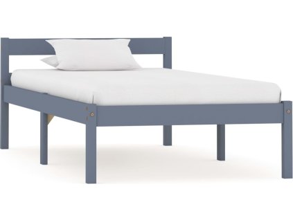 Rám postele masivní borové dřevo 100 x 200 cm [283197] (Barva Šedá)
