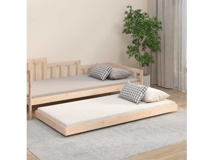 Rám postele 90 x 190 cm masivní borové dřevo [823504]
