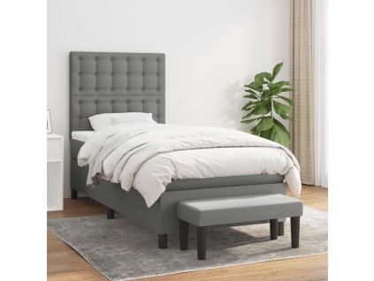 Box spring postel s matrací 90x200 cm textil [3136886]