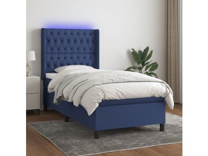 Box spring postel s matrací a LED 80 x 200 cm textil [3138515]