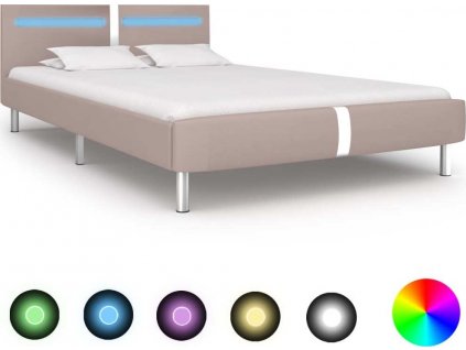 Rám postele s LED umělá kůže 120 x 200 cm [280847]
