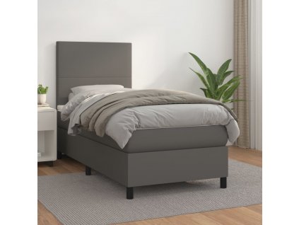 Box spring postel s matrací 80 x 200 cm umělá kůže [3142693]
