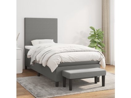 Box spring postel s matrací 90x190 cm textil [3136398]