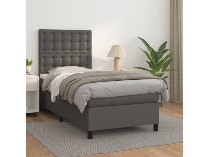 Box spring postel s matrací 90x190 cm umělá kůže [3142819]