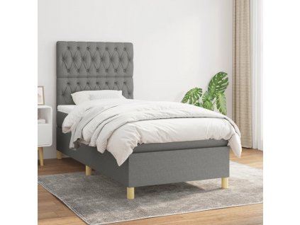 Box spring postel s matrací 90x200 cm textil [3142546]