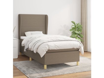 Box spring postel s matrací 90x200 cm textil [3128337] (Barva Taupe)