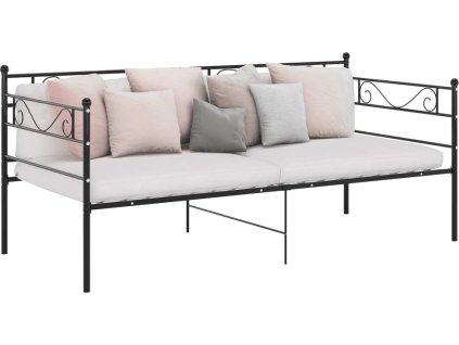 Rám postele/pohovky kovový 90 x 200 cm [324767] (Barva Černá)