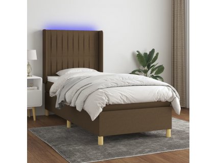 Box spring postel s matrací a LED 80 x 200 cm textil [3138991]