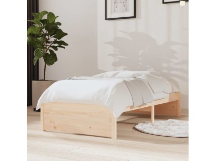 Rám postele masivní dřevo 75 x 190 cm malé jednolůžko [814909]