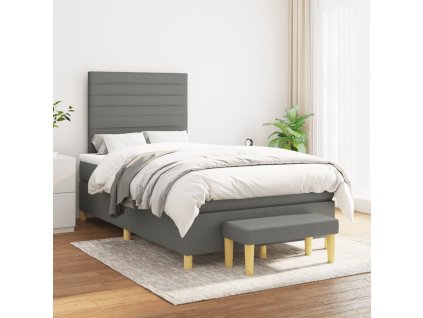 Box spring postel s matrací 120x200 cm textil [3137224]