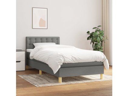 Box spring postel s matrací 90x200 cm textil [3140906]