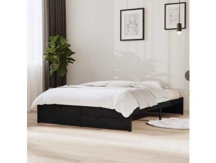 Rám postele masivní dřevo 135 x 190 cm dvojlůžko [814928]