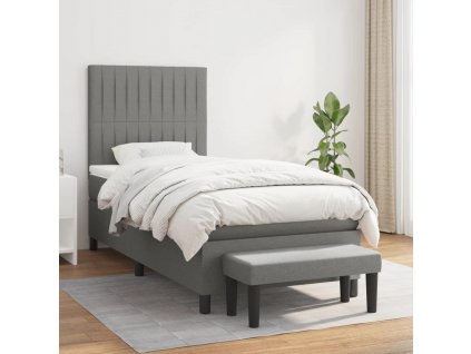 Box spring postel s matrací 90x190 cm textil [3136718]