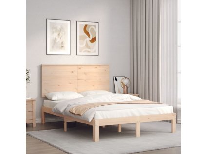 Rám postele s čelem 120 x 200 cm masivní dřevo [3193658]