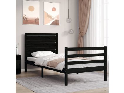Rám postele s čelem 90 x 200 cm masivní dřevo [3195015]