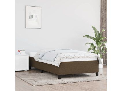 Rám postel 90x190 cm textil [347029] (Barva Tmavě hnědá)