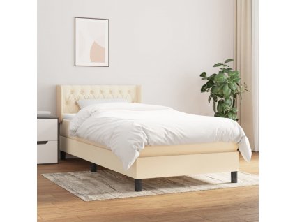 Box spring postel s matrací 90x200 cm textil [3129926]